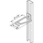 nVent SCHROFF 20118 Series Steel Cable Hook for Use with Cable, 40 x 75mm