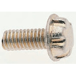 Zinc Plated Flange Button Steel Tamper Proof Security Screw, M3.5 x 12mm