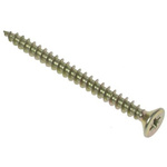 Pozidriv Countersunk Steel Wood Screw Yellow Passivated, Zinc Plated, 3mm Thread, 20mm Length