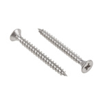Pozidriv Countersunk Stainless Steel Wood Screw, A2 304, 6mm Thread, 60mm Length