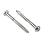Pozidriv Round Stainless Steel Wood Screw, A2 304, 5mm Thread, 50mm Length