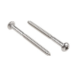 Pozidriv Round Stainless Steel Wood Screw, A2 304, 5mm Thread, 65mm Length