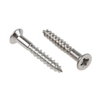Pozidriv Countersunk Stainless Steel Wood Screw, A2 304, 3mm Thread, 20mm Length