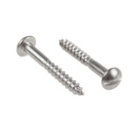 Slot Round Stainless Steel Wood Screw, A2 304, 4mm Thread, 30mm Length