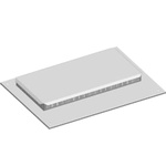 ABB Ventilated Roof Plate, 640mm W, 70mm L for Use with Cabinets TriLine