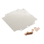 Hammond Steel Mounting Plate, 6.3in W, 160.02mm L for Use with 1590ZGRP161 enclosure
