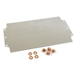 Hammond Steel Mounting Plate, 6.3in W, 260.096mm L for Use with 1590ZGRP162 enclosure