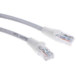 RS PRO Grey PVC Cat5e Cable U/UTP, 3m Male RJ45/Male RJ45