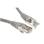 RS PRO Grey PVC Cat5e Cable F/UTP, 10m Male RJ45/Male RJ45