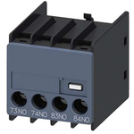 Siemens Auxiliary Contact, 2 Contact, 2NO, Snap-On, Sirius Innovation