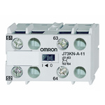 Omron Auxiliary Contact Block, 2 Contact, 1NC + 1NO