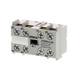 Omron Auxiliary Contact, 4 Contact, 4NO, DIN Rail Mount