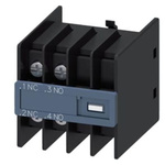 Siemens Auxiliary Switch Block, 2 Contact, 1 NO + 1 NC, Snap-On, SIRIUS