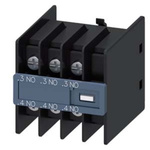Siemens Auxiliary Switch Block, 3 Contact, 3 NO, Snap-On, SIRIUS