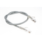 RS PRO Grey PVC Cat5e Cable U/UTP, 500mm Male RJ45/Male RJ45