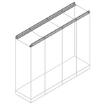 ABB IS2 Series Metal Structure Rail, 1.6m W, 1m L For Use With Automation And Control Enclosures (System pro E control)
