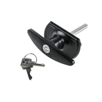 Euro-Locks a Lowe & Fletcher group Company Black Die Cast Zinc Locking Handle, T-Handle