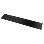 RS PRO Black Aluminium Front Panel, 2U, 21HP, 482.6 x 88.1mm