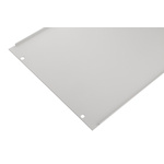 RS PRO Grey Steel Blanking Panel, 6U, 483 x 9mm