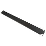 RS PRO Black Steel Blanking Panel, 1U, 483 x 9mm