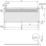 nVent SCHROFF Grey Aluminium Back Plane, 3U, 84HP, Ventilated, 426.28 x 128.4mm