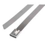 RS PRO Steel Cable Tie Stainless Steel Roller Ball, 680mm x 12 mm