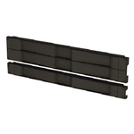 nVent SCHROFF Black Plastic Front Panel, 1U