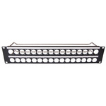RS PRO Black Steel Rack Panel, 2U, Ventilated