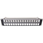RS PRO Black Steel Rack Panel, 2U, Ventilated