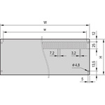 nVent SCHROFF Rear Panel, 3U, 63HP