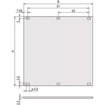 nVent SCHROFF Front Panel, 2U, 84HP
