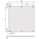nVent SCHROFF Front Panel, 3U, 84HP