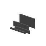 Rittal Black Steel Blanking Panel, 3U, 132.5 x 482.6mm