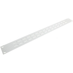 nVent SCHROFF Grey Aluminium Front Panel, 1U, 42HP, Ventilated, 238.7 x 84mm