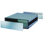 nVent SCHROFF Grey Aluminium Front Panel, 3U, 84HP, 480 x 222mm