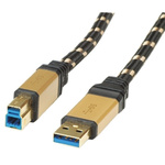 Roline Male USB A to Male USB B USB Cable, 3m, USB 3.0