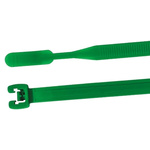 HellermannTyton Green Cable Tie Nylon Q-Tie, 290mm x 4.7 mm