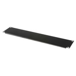 RS PRO Black Steel Blanking Panel, 2U, 483 x 9mm