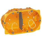 Legrand Batibox Yellow Plastic Back Box, NF, 2 Gangs