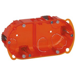 Legrand Batibox Orange Plastic Back Box, NF, 2 Gangs