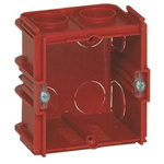 Legrand Batibox Red Plastic Back Box, NF, 1 Gangs