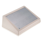 RS PRO White ABS Desktop Enclosure, Sloped Front, 127.37 x 178.14 x 73.56mm