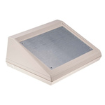 RS PRO White ABS Desktop Enclosure, Sloped Front, 203.2 x 254.01 x 101.6mm