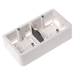 Legrand Mosaic White Plastic Back Box, NF, IP20, 2 Gangs