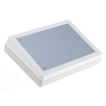 OKW DeskCase 190 Series Grey, White ABS Desktop Enclosure, Sloped Front, 138 x 190 x 47mm
