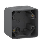 Schneider Electric Mureva Styl Grey Back Boxes, NF, 1 Gangs, 54 x 76 x 76mm