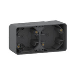 Schneider Electric Mureva Styl Grey Back Boxes, NF, 2 Gangs, 54 x 147 x 76mm