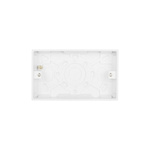 Contactum White Back Box, BS, 2 Gangs