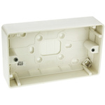 MK Electric Logic Plus White Gloss Back Box, BS, IP20, 2 Gangs, 148 x 87 x 30mm