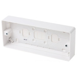 MK Electric Logic Plus White Gloss Back Box, BS, IP20, 3 Gangs, 208 x 87 x 30mm